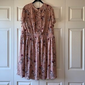Torrid 3X Blush Floral Dress